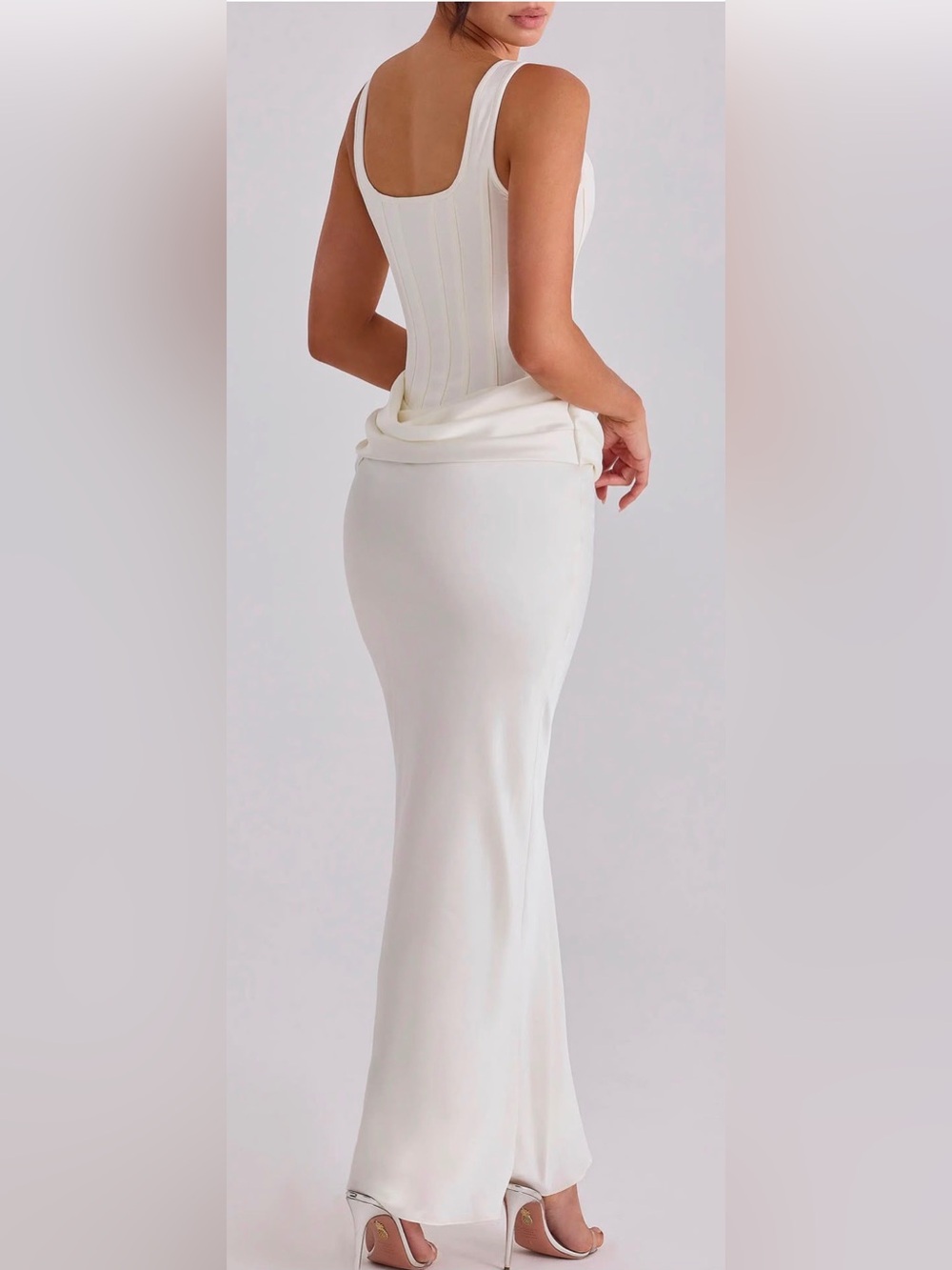 House•cb Ivory Corset-Style Long Dress - Picture 3 of 7